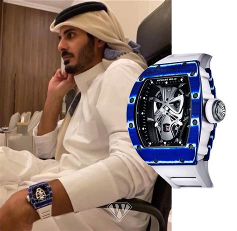 richard mille blue mask watch.